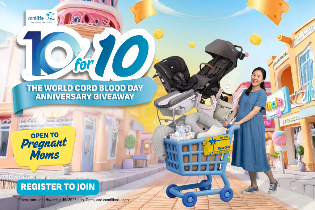 To celebrate the 10th anniversary of World Cord Blood Day, Cordlife Philippines is giving 10 lucky pregnant moms the chance to win one of 10 exciting prizes!