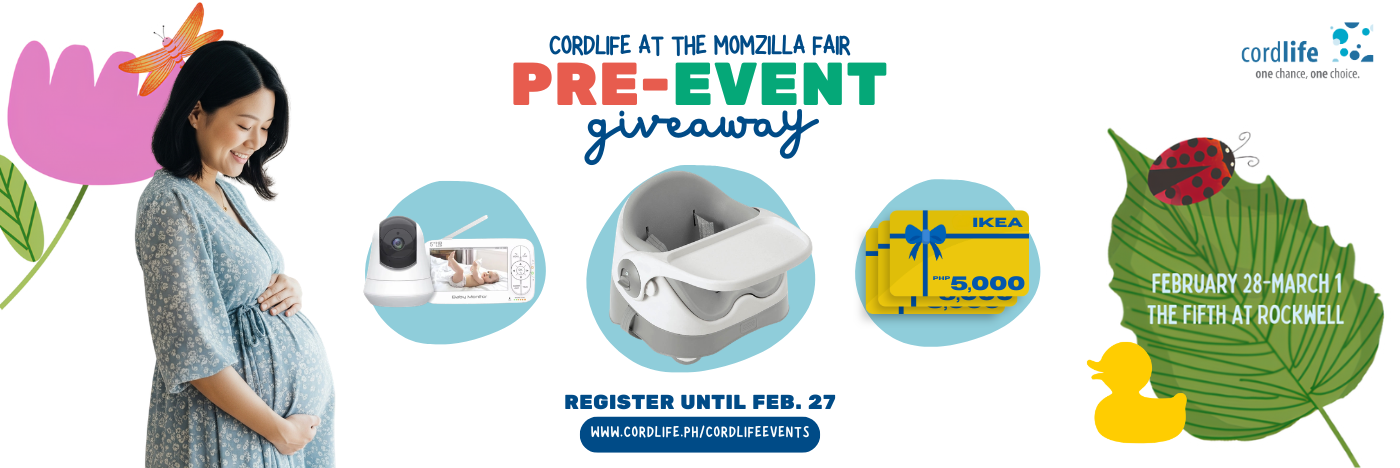 Before the much-awaited Momzilla Fair, Cordlife Philippines is giving expecting moms the chance to take home amazing prizes — just by registering for our Cordlife x Momzilla Fair Sign Up Event!