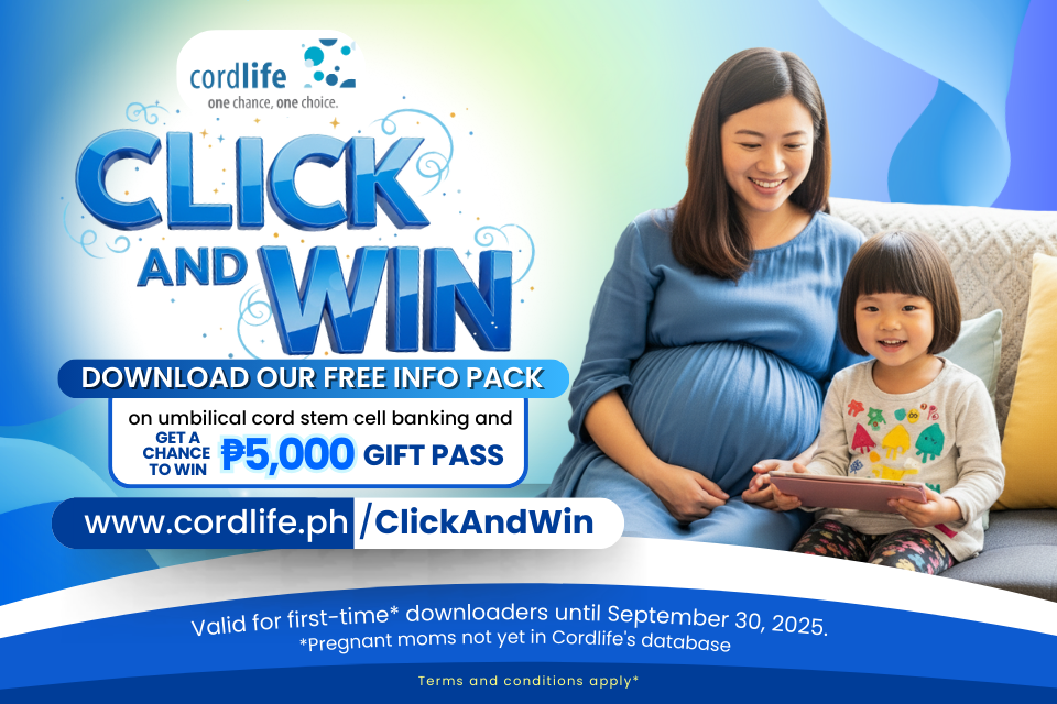 📥 Download our FREE Info Pack on umbilical cord stem cell banking and get a chance to win a ₱5,000 Gift Pass!