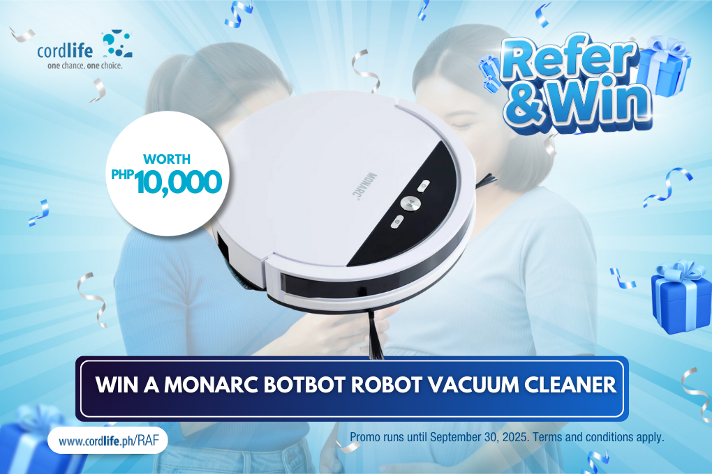 Want a chance to win a Monarc Botbot Robot Vacuum Cleaner? Simply refer your pregnant friends to Cordlife's stem cell banking services until September 30, 2025!