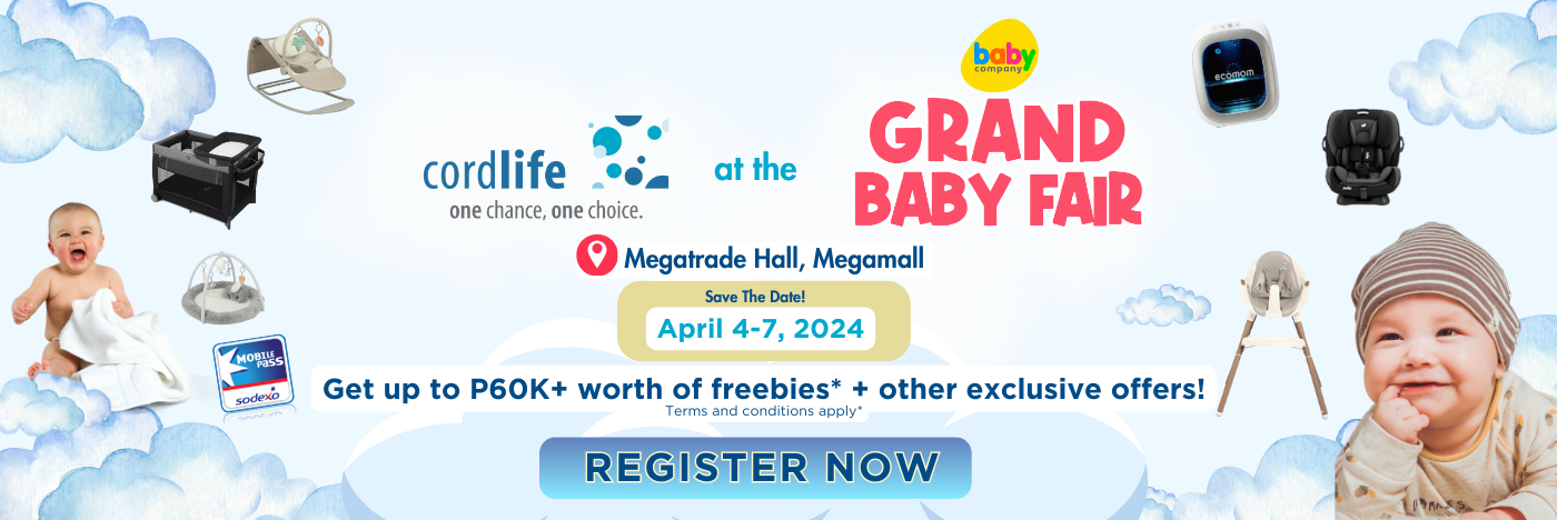 Cordlife Grand Baby Fair April 2024: Get up to 60k+ worth of freebies* + other exclusive items.
