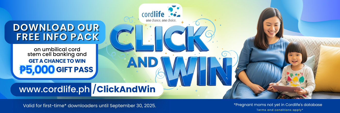 📥 Download our FREE Info Pack on umbilical cord stem cell banking and get a chance to win a ₱5,000 Gift Pass!
